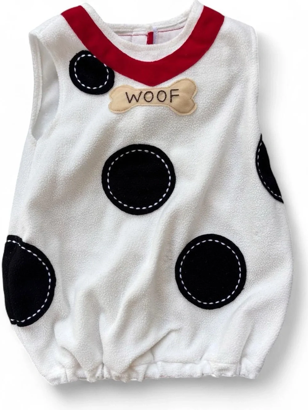 Pottery Barn Kids White and Black Dalmatian Puppy Costume with Red Collar
